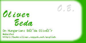 oliver beda business card